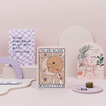 Love Cards Carte "Soleil, Lune & Etoiles" | Carte d'amour | Carte d'anniversaire | Carte Saint Valentin | Cartes de tarot | Cartes d'anniversaire | Cartes d'anniversaire | Cartes de voeux 6