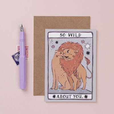 Carte Wild About You | Carte d'amour | Carte d'anniversaire | Carte Saint Valentin