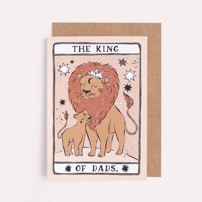 Father's Day Cards "King of Dads" | Lion Card  | Male Birthday Cards | Greeting Cards