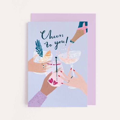 Cheers to You Card | Cocktail Birthday Card | Congratulation