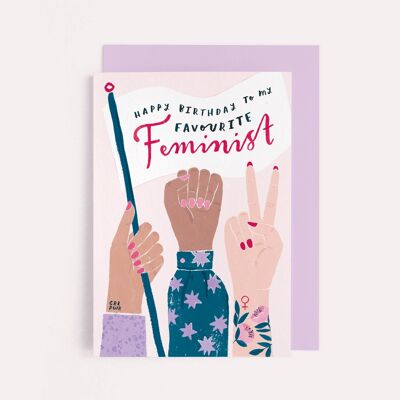 Tarjeta de cumpleaños feminista | Tarjeta de cumpleaños femenina | Poder femenino