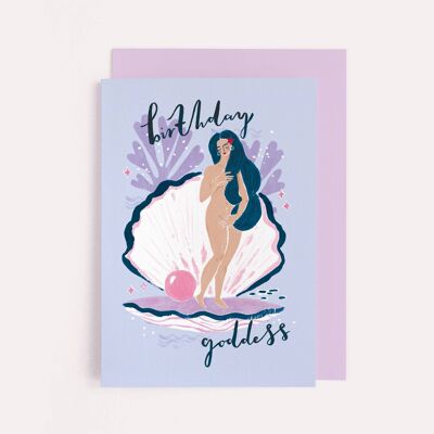Carte de déesse d'anniversaire | Carte d'anniversaire féminine | Carte d'anniversaire
