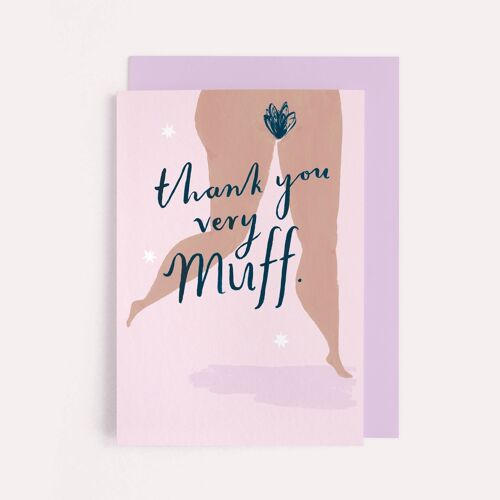 Thank You Very Muff Card | Thank You Card | Funny Card