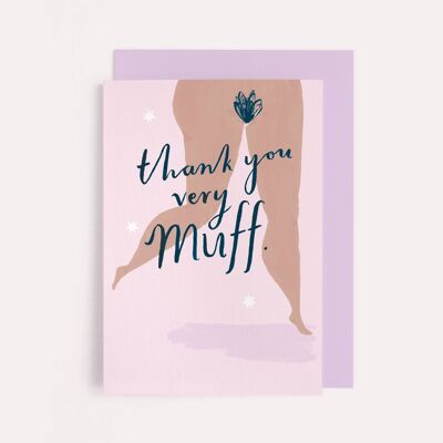 Thank You Very Muff Card | Thank You Card | Funny Card