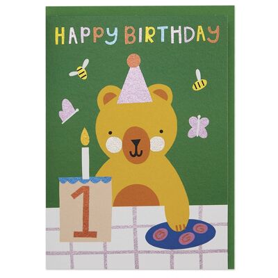 Age 1 Birthday Card , WOW01