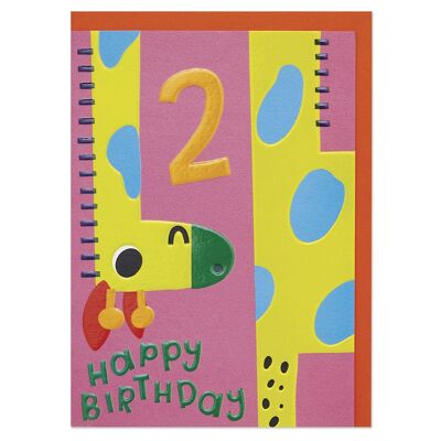 Carte d'anniversaire 2 ans, ZPD02