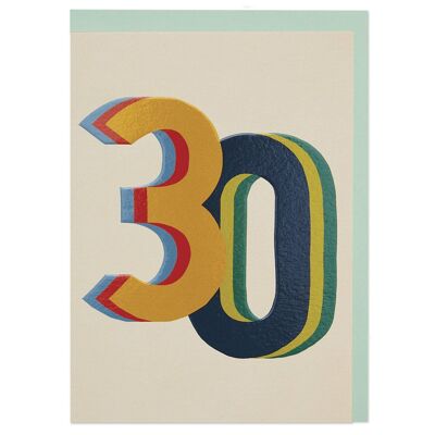 Alter 30 Geburtstagskarte, GDV57