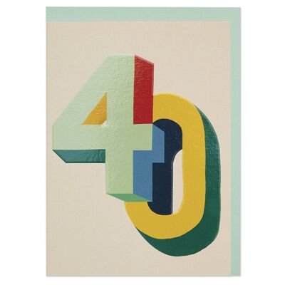 Alter 40 Geburtstagskarte, GDV58