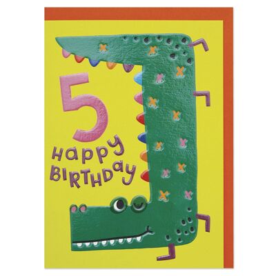 Tarjeta de cumpleaños de 5 años, ZPD05