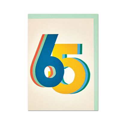 Alter 65 Geburtstagskarte, GDV73