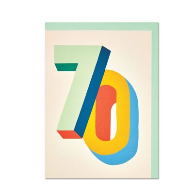 Alter 70 Geburtstagskarte, GDV74