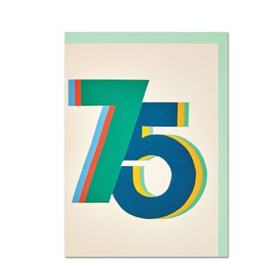 Alter 75 Geburtstagskarte, GDV75