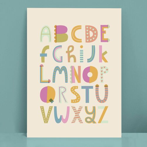 Alphabet childrens print , PRT22-1