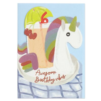Awesome Birthday vibes' card , POP20