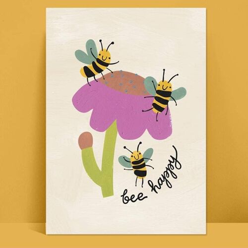 Bee Happy'  Childrens Print , PRT29-2
