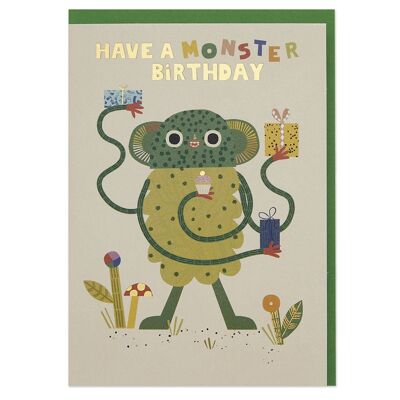 Birthday monster card , FAN05