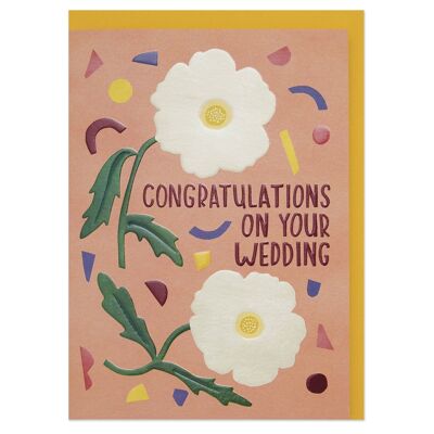 Congratulations on your wedding' card , REF09
