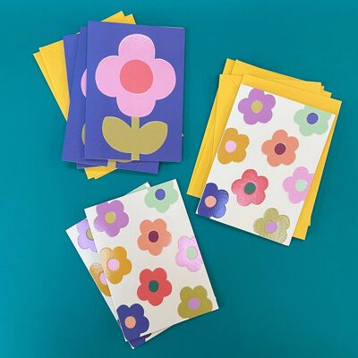 Blanko-Kartenset mit Blumen, PCK01