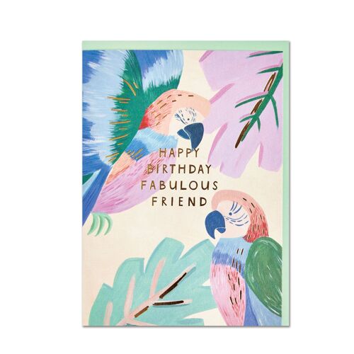 Happy Birthday fabulous friend' card , WIL07