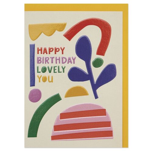 Happy Birthday lovely you' card , SAY04