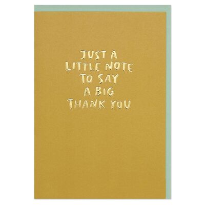 Just a little note to say a big thank you' card , WHM55