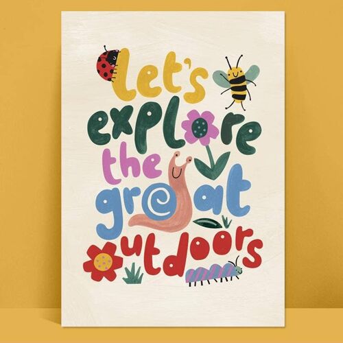 Let's Explore the Great Outdoors' children's print , PRT23-1
