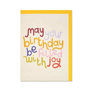 Que votre anniversaire soit rempli de joie' carte, GDV83 1
