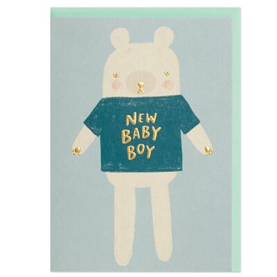 New baby boy' card , WHM11