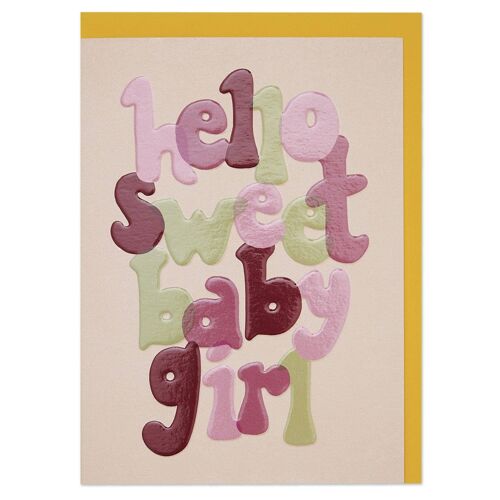 New baby girl' card , GDV46
