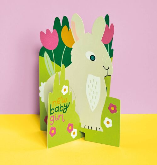 New Baby Girl' 3D Fold-out card , TRS30