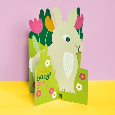 New Baby Girl' 3D Fold-out card , TRS30