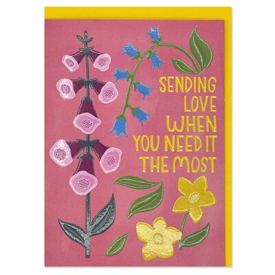 Sending love when you need it most' card , REF26