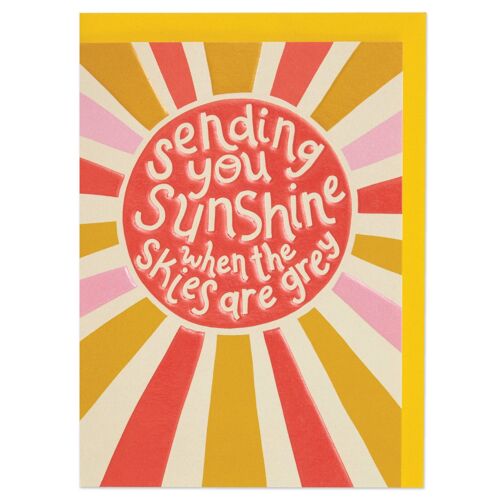 Sending you sunshine when the skies are grey' card , GDV14