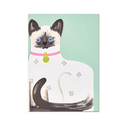 Siamese Cat card , PAW29