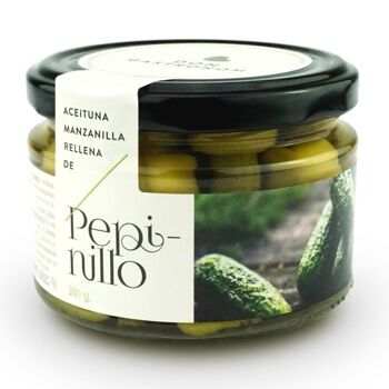 Olives Manzanilla vertes farcies aux cornichons 12x280cc