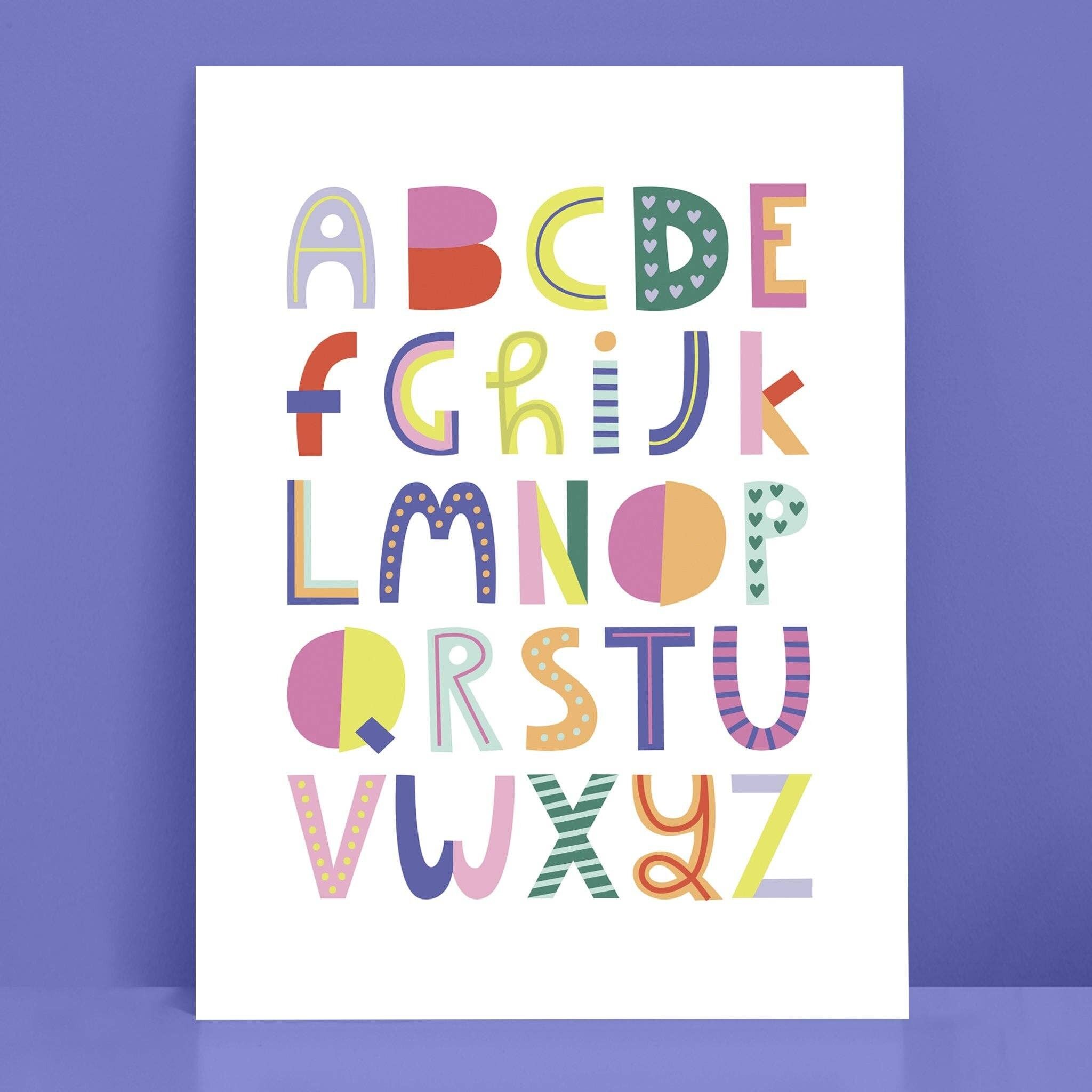 Tipografia Alfabeto stampa per bambini, PRT2-1