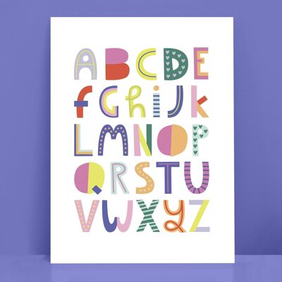Typografie-Alphabet-Kinderdruck, PRT2-1