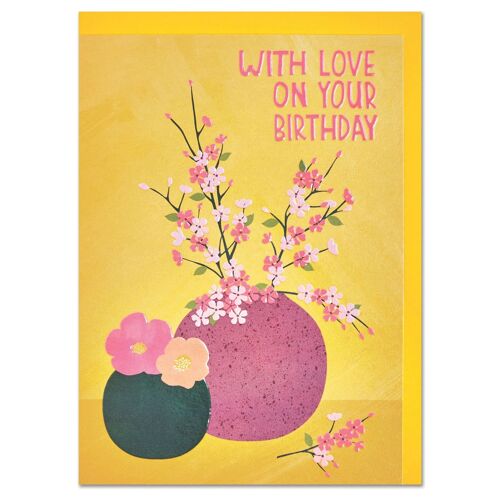 With love on your Birthday' card , REF35