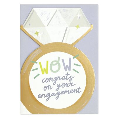 Wow - congrats on your engagement' card , POP34