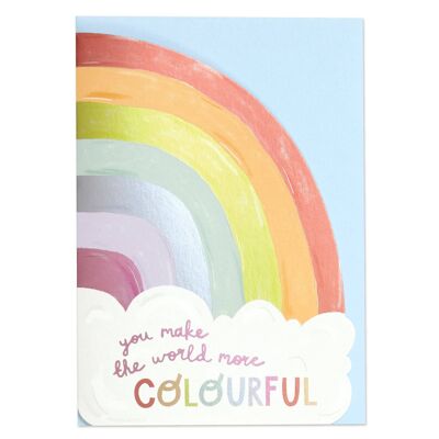 You make the world more colourful' card , POP14