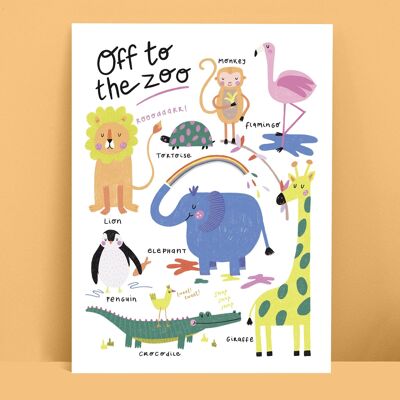 Imprimé pour enfants Zoo Animals, PRT4-1