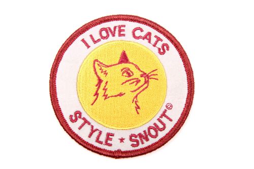 Sticker - Patch it! - I LOVE CATS, 6cm