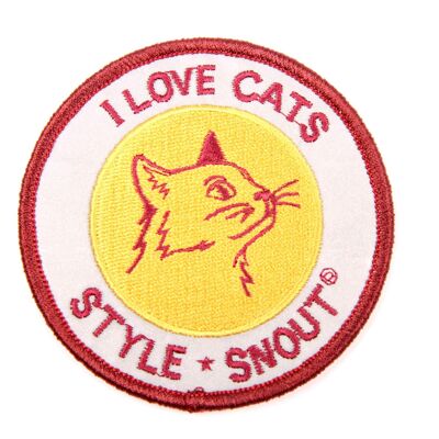 Sticker - Patch it! - I LOVE CATS, 8cm