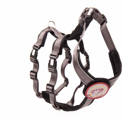 Safety Harness - Patch&Safe - Silver-Black - XS - Dogs over 6kg/25cm