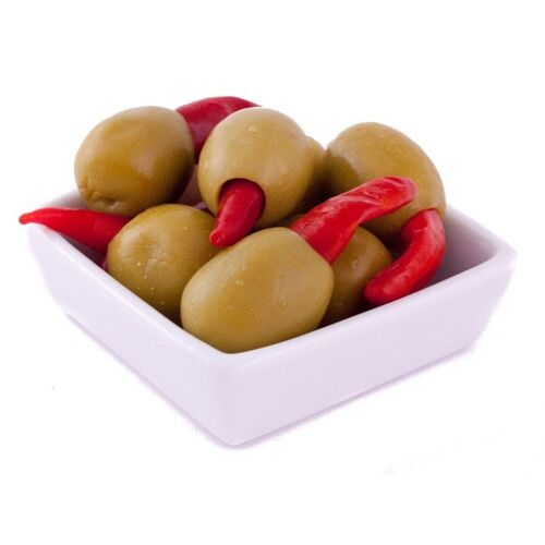 Olives Gordal farcies aux Chili Pepper 3x2,4kg