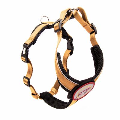 Brustgeschirr - Patch&Style - Gold-Black - M - Hunde ab 18kg/50cm