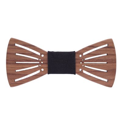 HENRI black silene bow tie (wood)