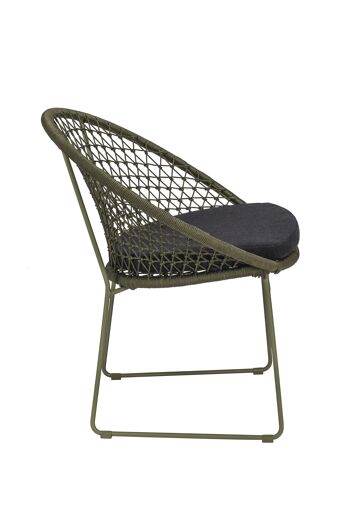 Lot de 2 fauteuils de table bao bao metal vert olive 74x66.5x82.5cm 5