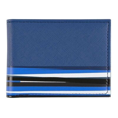 Men's wallet - navy blue - stripes
