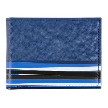 Portefeuille homme - bleu marine - rayures 1